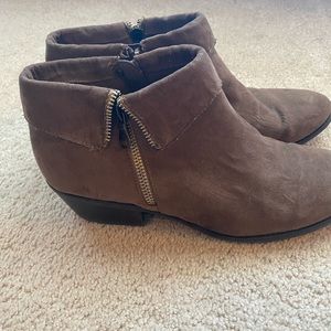 Brown suede boots
